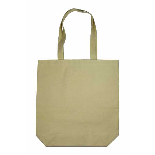 Katoenen tas met lange hengsels en bodem, 300 gr/m² - Naturel Katoenen tas met lange hengsels en bodem, 300 gr/m² - Naturel