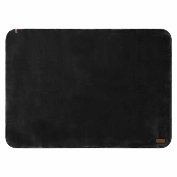 Fleeceplaid met sherpa achterzijde 150x120 cm, 500 gr/m² - Zwart/Wit Fleeceplaid met sherpa achterzijde 150x120 cm, 500 gr/m² - Zwart/Wit